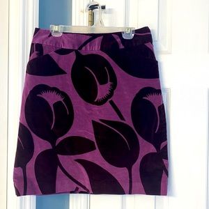 Boden Velvet Tulip Print Skirt-Purple, Size 4